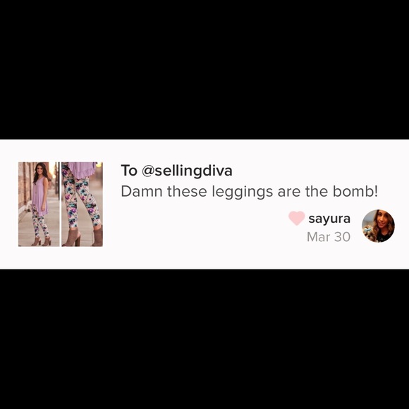 LAST ONE!! Gray Floral Leggings 🌸🌺💐 - Picture 2 of 2