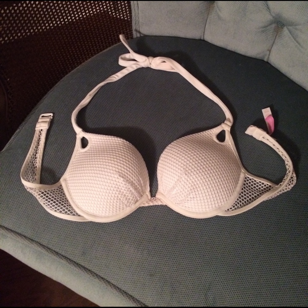 Victoria's Secret white push up swim top