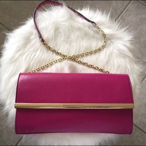 DVF Voyage After 6 Embossed Leather Clutch