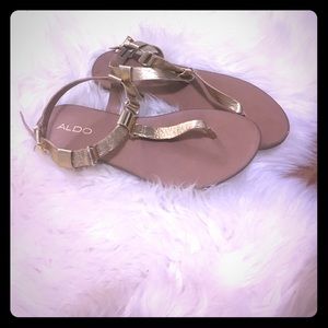 Aldo Gold Strap Sandals