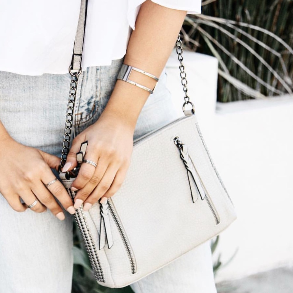 Violet ray cross body purse handbag