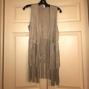 Suede Fringe Vest- New!