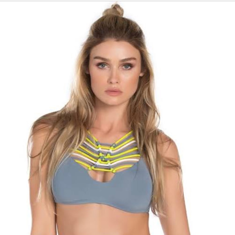Becca Swimwear- Electric Current Macrame Bikini