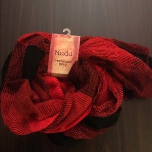 Black and Red Plaid Scarf