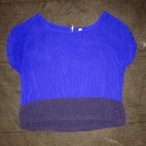 Blue Color Block Top