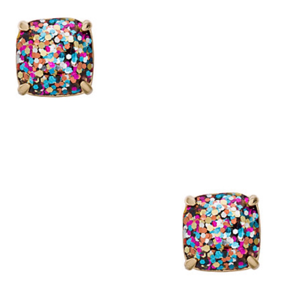 Kate Spade Glitter Small Square Studs
