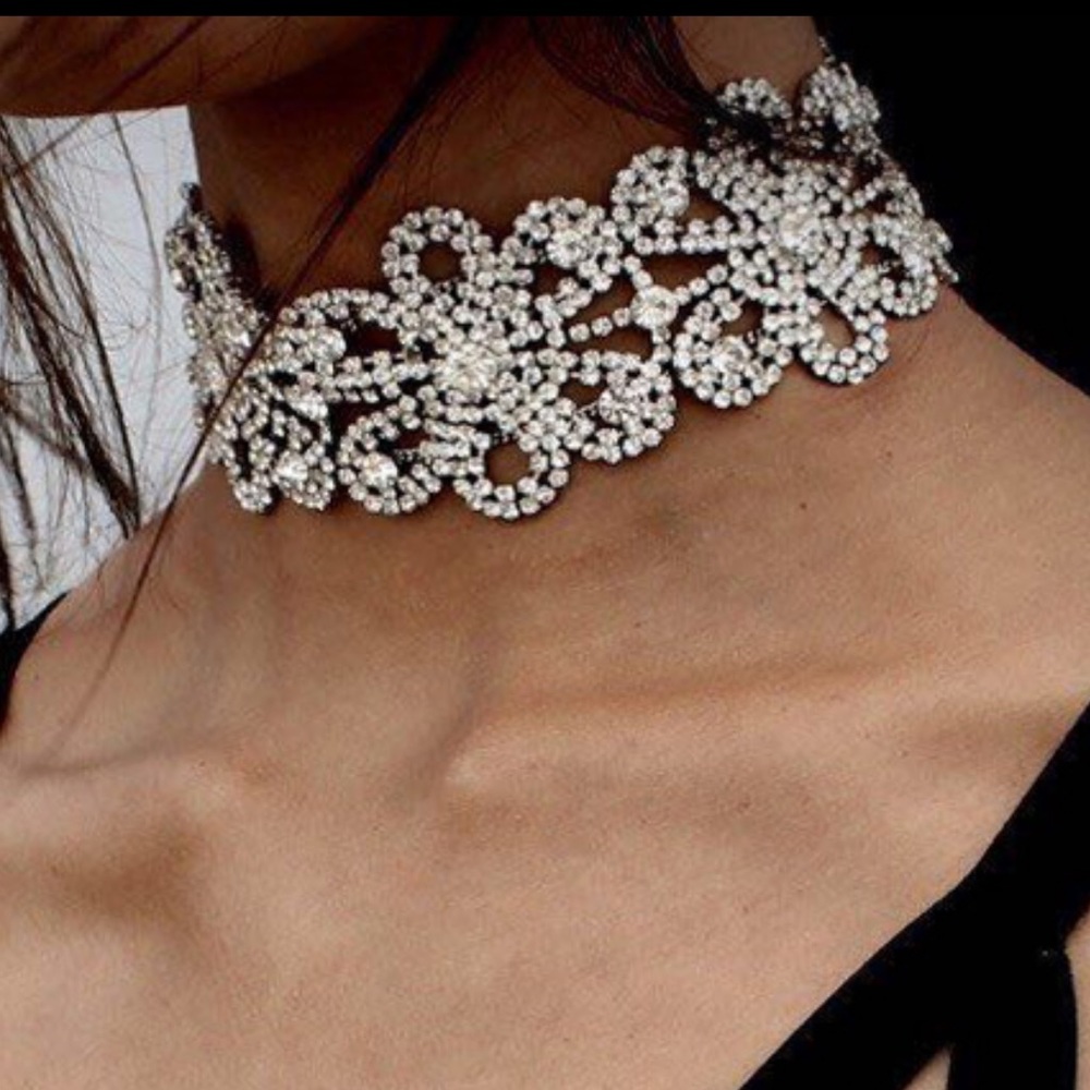 Stunning Crystal Stone Choker Hand Made