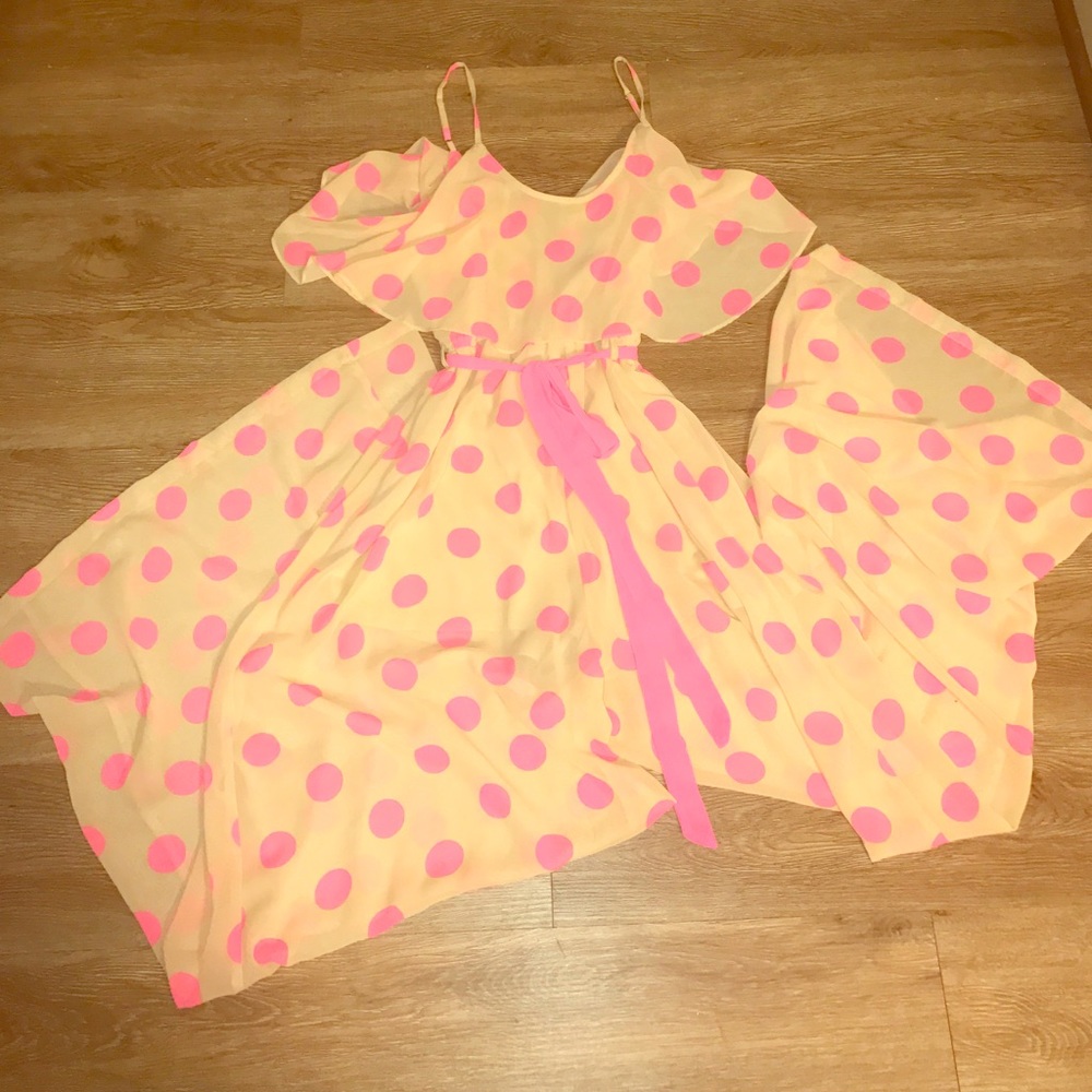 Polka Dot Sheer Jumpsuit