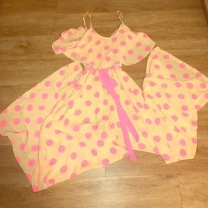 Polka Dot Sheer Jumpsuit