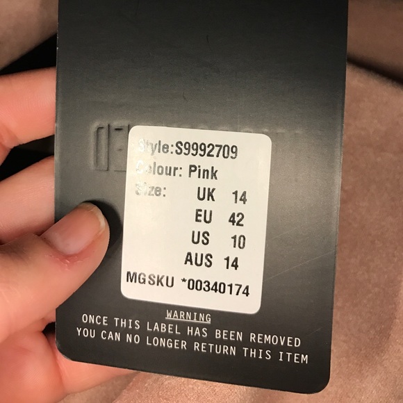 BRAND NEW Pink suede zip skirt - Picture 4 of 4