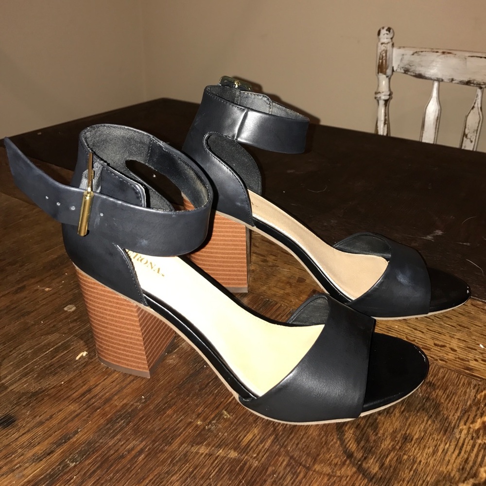 3 inch chunky black heel with ankle strap