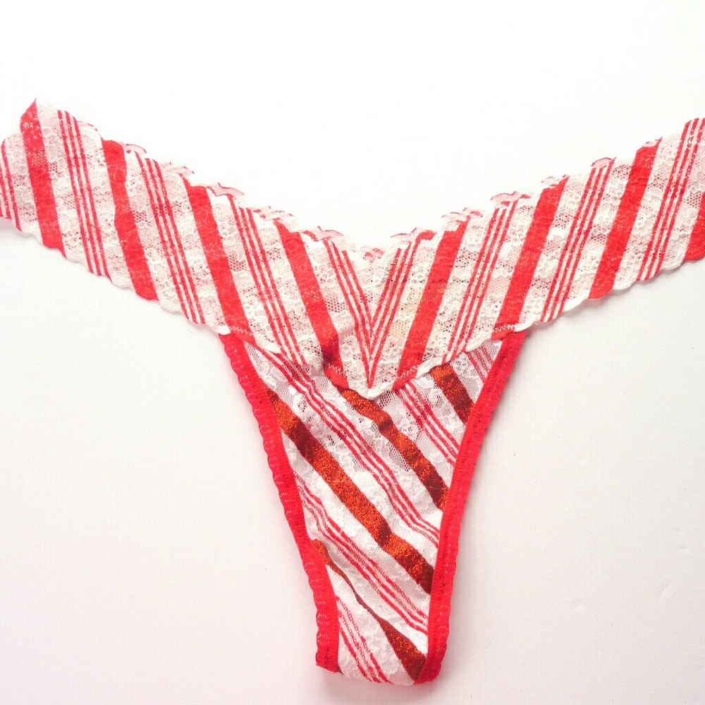 NWT Victoria's Secret Women's Thong Large Red/Whit