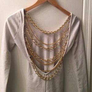 Nasty Gal chain open back mini dress