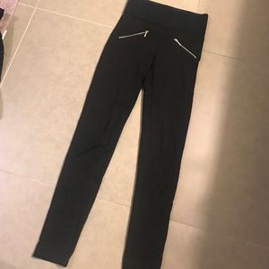 Black leggings with zippers