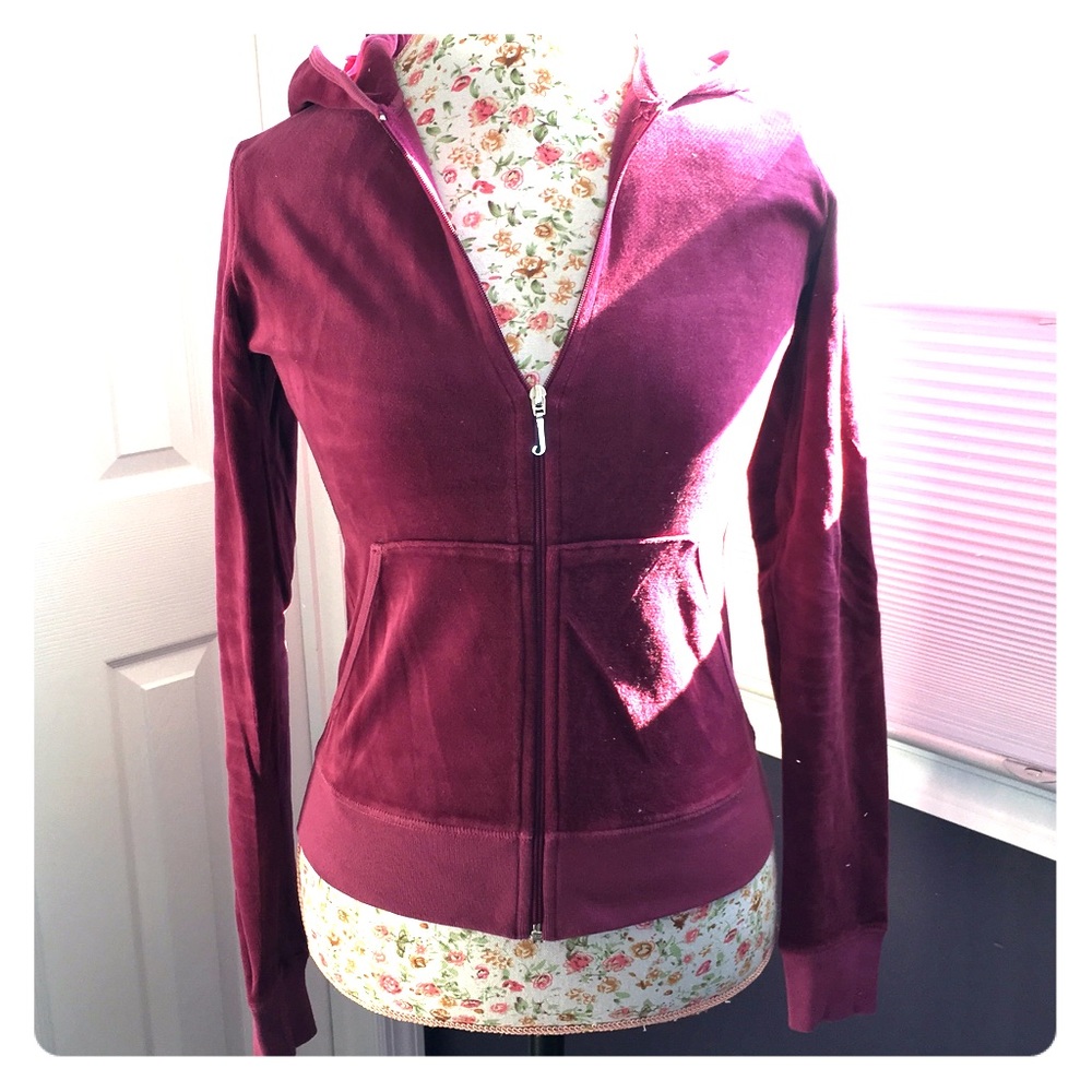Juicy Couture Medium Red Violet Hoodie