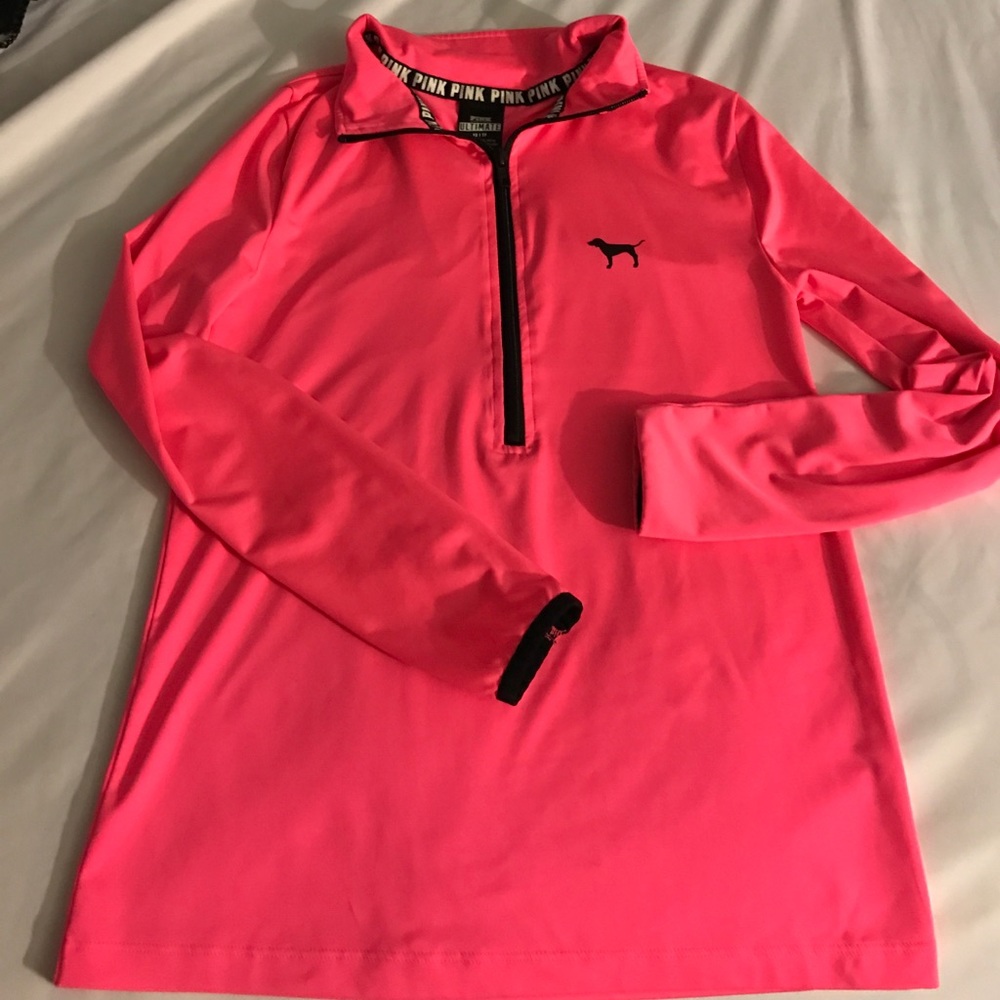 Hot pink half zip