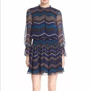Diane Von FURSTENBERG   dvf silk dress blue, 8