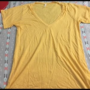 Yellow V-neck Tee