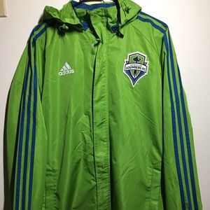 Adidas Seattle Sounders Men's Soccer Rain Jacket