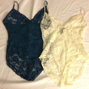 2 Forever 21 one-piece lace undershirts