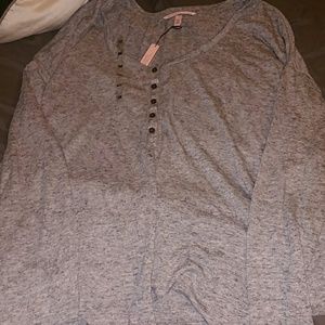 Long sleeve half button
