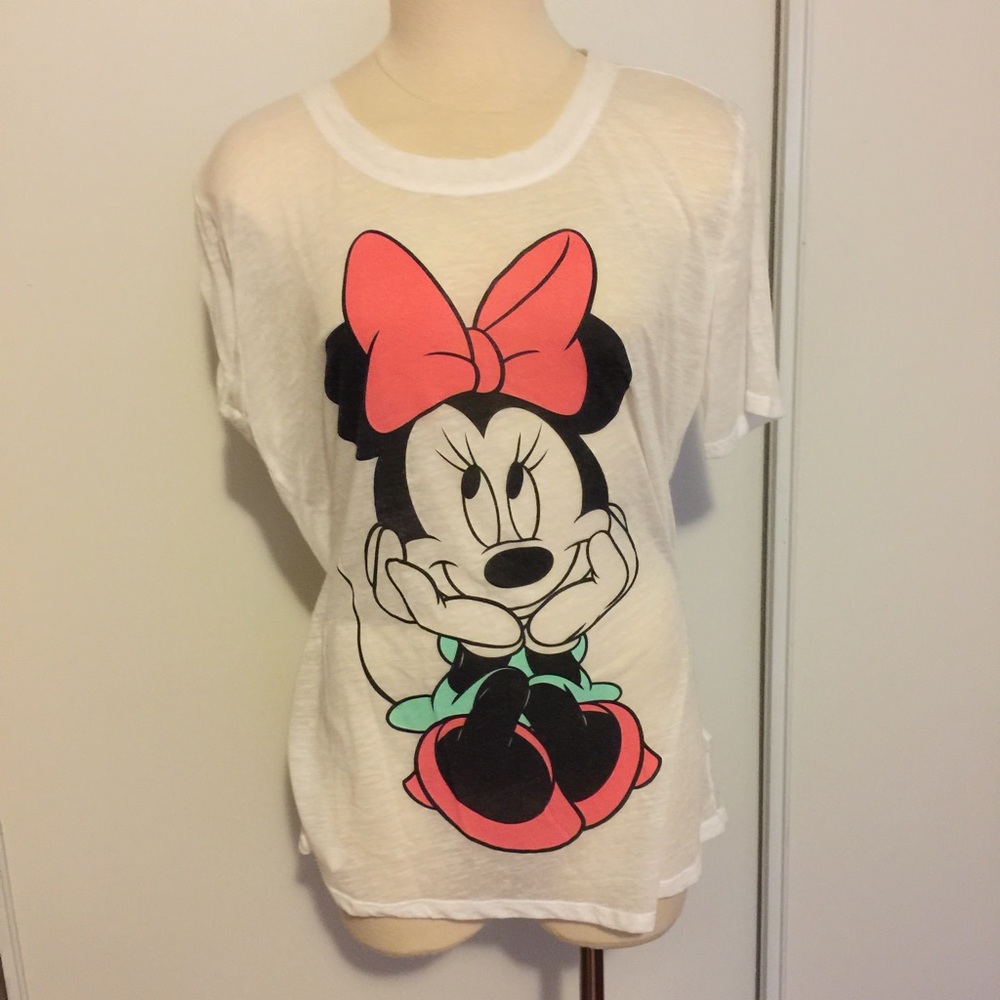 Minnie Mouse sheer white shirt