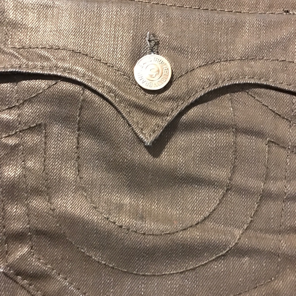 True Religion Straight legged Coated Denim