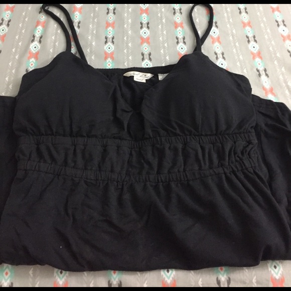 Black tank top with bra padding - Picture 2 of 2