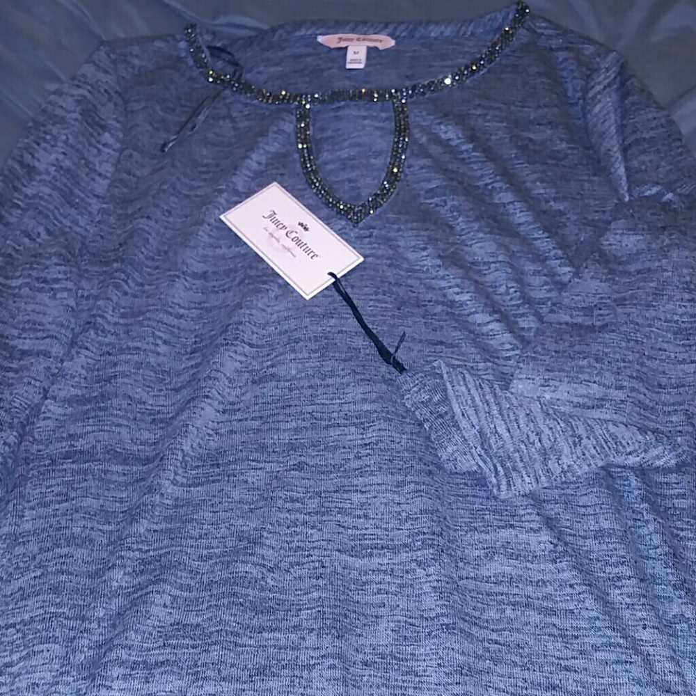 Grey 3/4 sleeve with beaded top