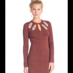 NWT: Synergy Art Deco Feather Heart Crush Dress
