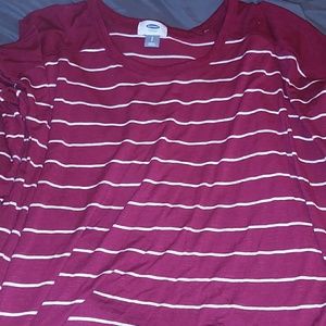 Long sleve stripped T