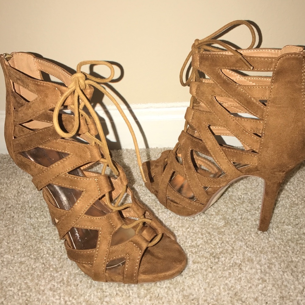 Cognac Heels- Only Worn Once