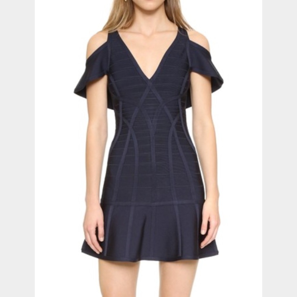 ISO HERVE LEGER ESTELLE DRESS IN BLUE!