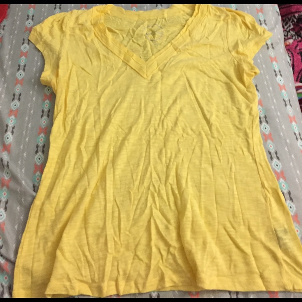 Yellow V-neck Tee