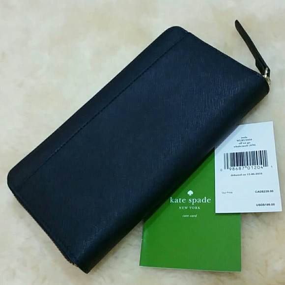 ♠️ Kate Spade Off We Go Neda Whale Wallet - Picture 2 of 4