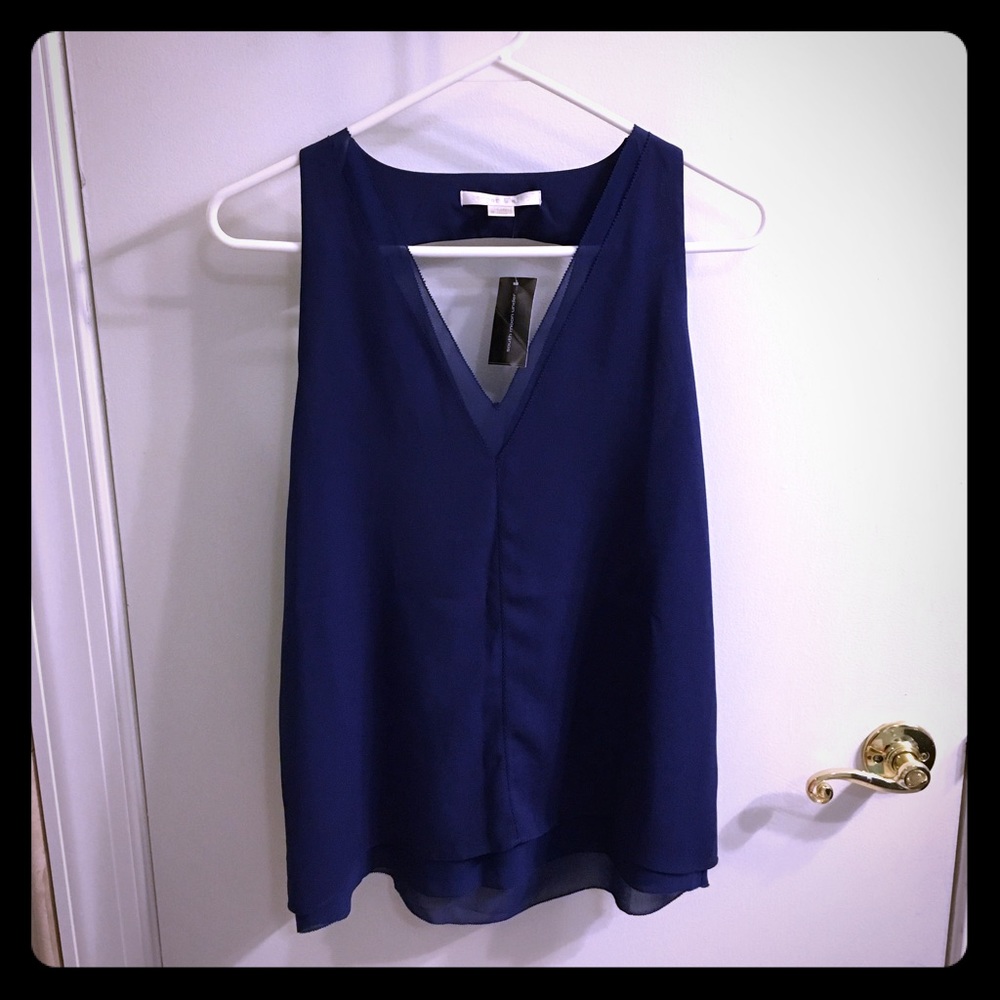 Cooper & Ella cobalt sleeveless shell