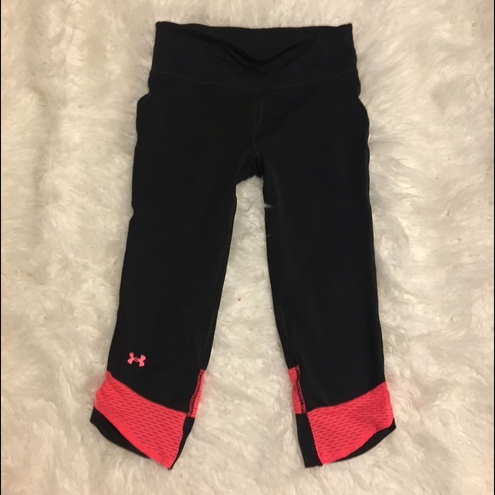 Under armour leggings pink and black