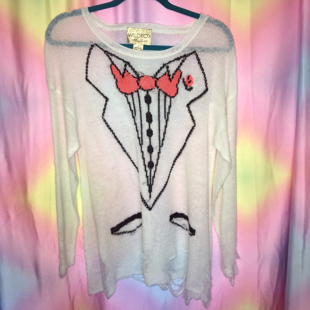 Wildfox fancy tux sweater