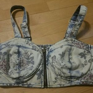 Vintage Style Jean Bustier
