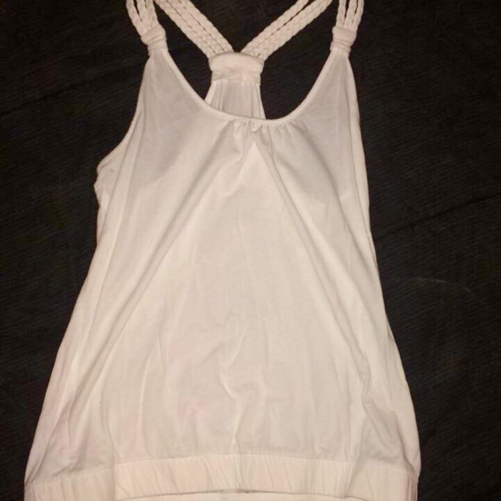 White Braided Racerback