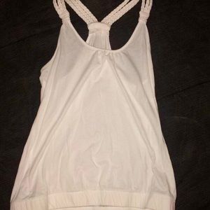 White Braided Racerback