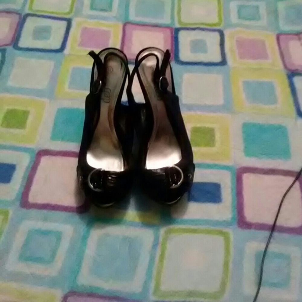 3 FOR $25 Black Buckle Heels
