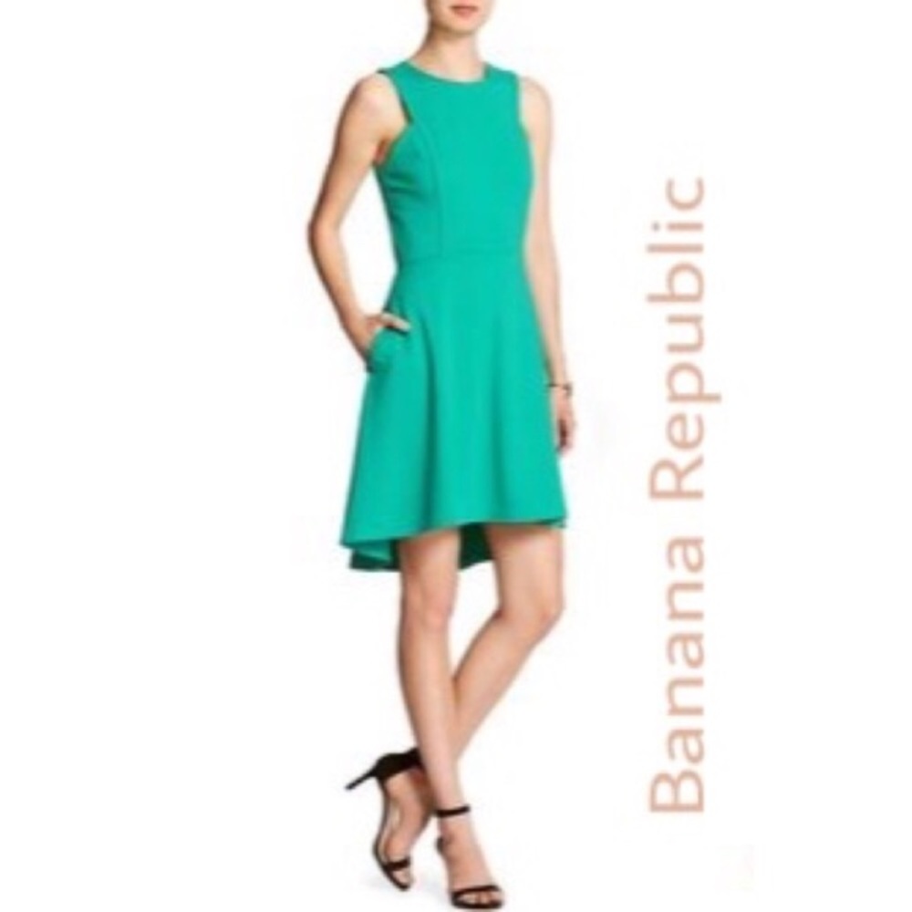 NWOT fit n flare teal dress