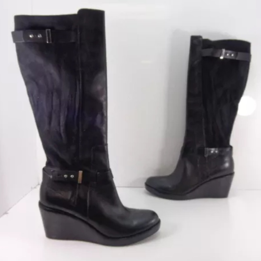 Cole Hann Nike Air black tall boots size 6.5 new!!