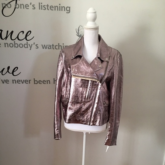 Alexander McQueen Jackets & Blazers - 💔S🅾️LD💔ALEXANDER McQUEEN Metallic Leader Biker