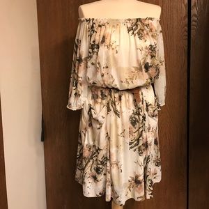 Off the Shoulder Boho Floral Dress