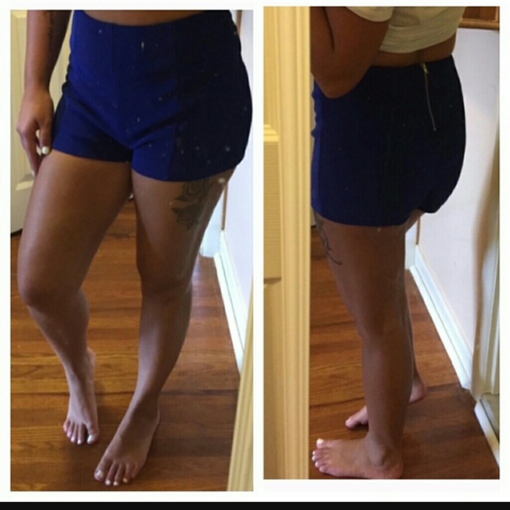 NWOT Forever 21 royal blue high waist shorts