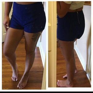 NWOT Forever 21 royal blue high waist shorts