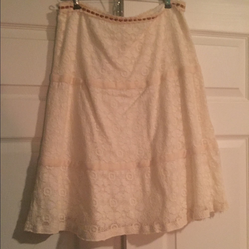 Anthropologie lace skirt