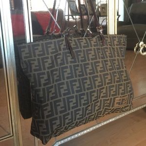 100% Authentic FENDI Zucca pattern tote